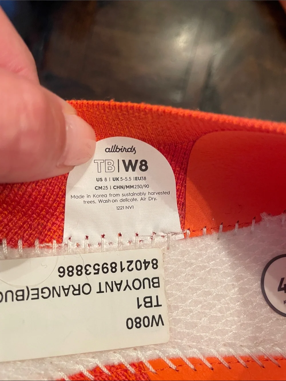 allbirds Orange Knit Women’s Ballet Flats